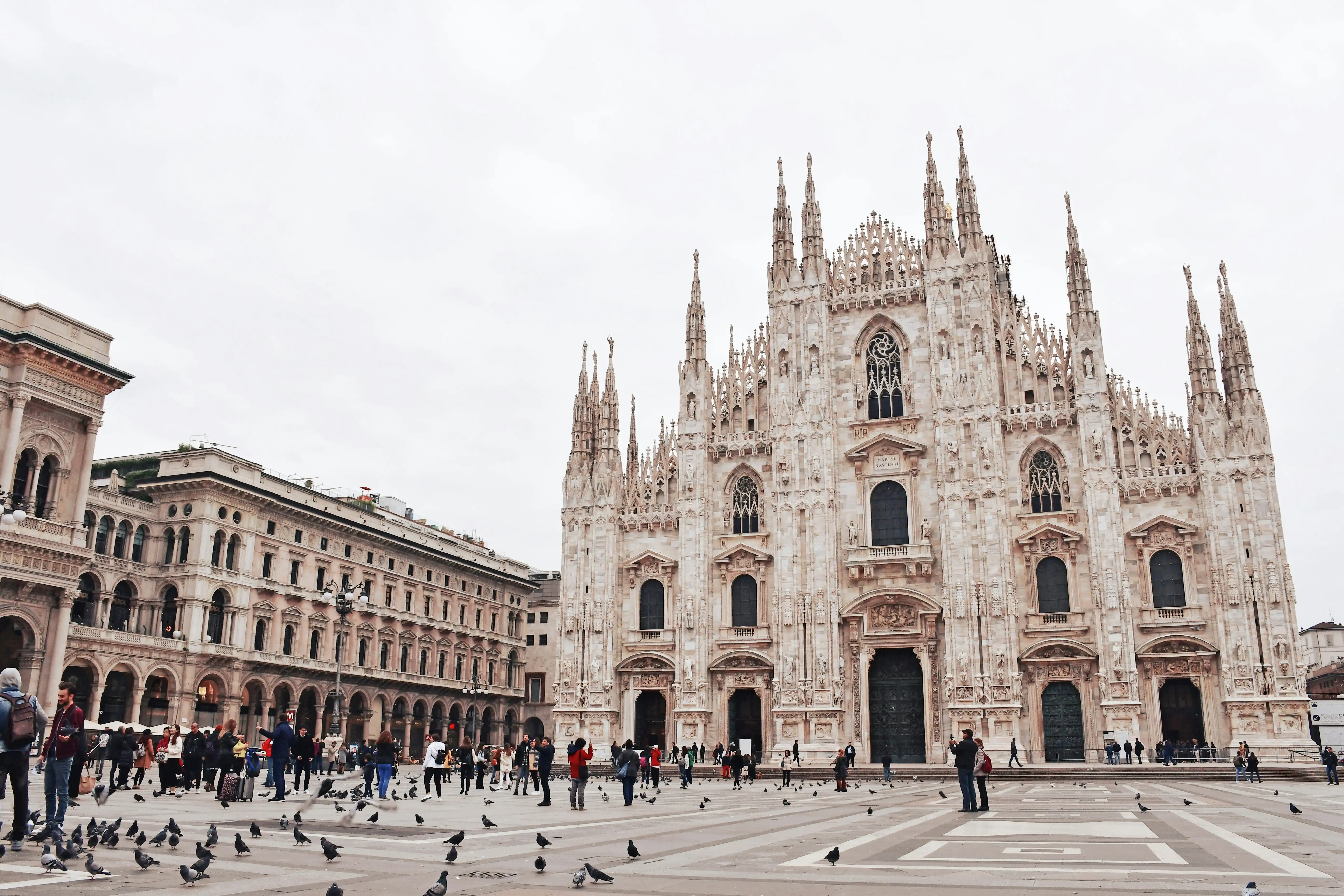 Duomo Cathedral Square, Milan, Italy by Daryan Shamkhali