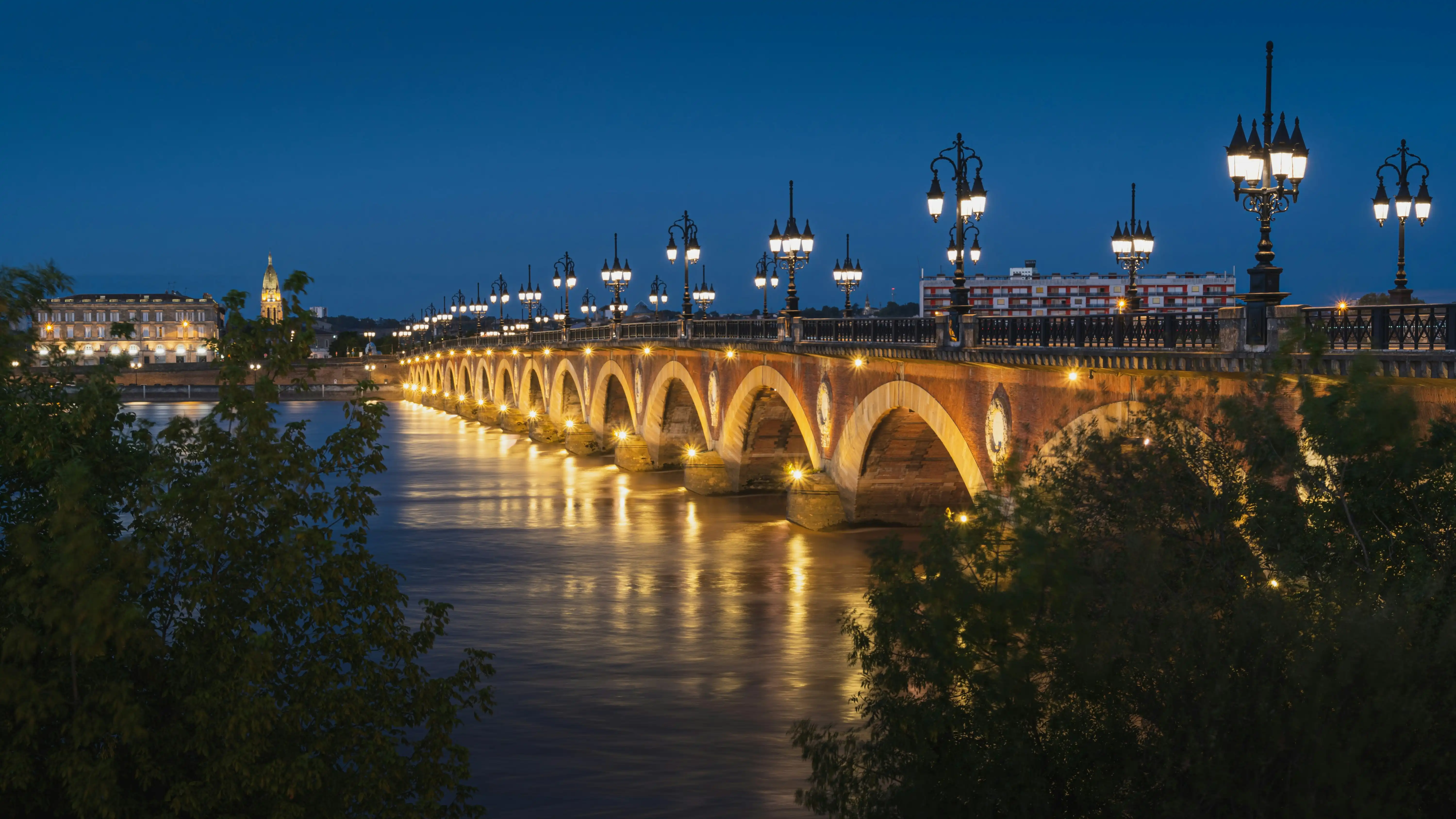 Stone Bridge in Bordeaux, France by Pierre Blaché